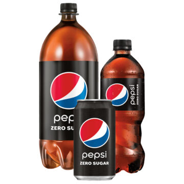 pepsi zero can and bottles
