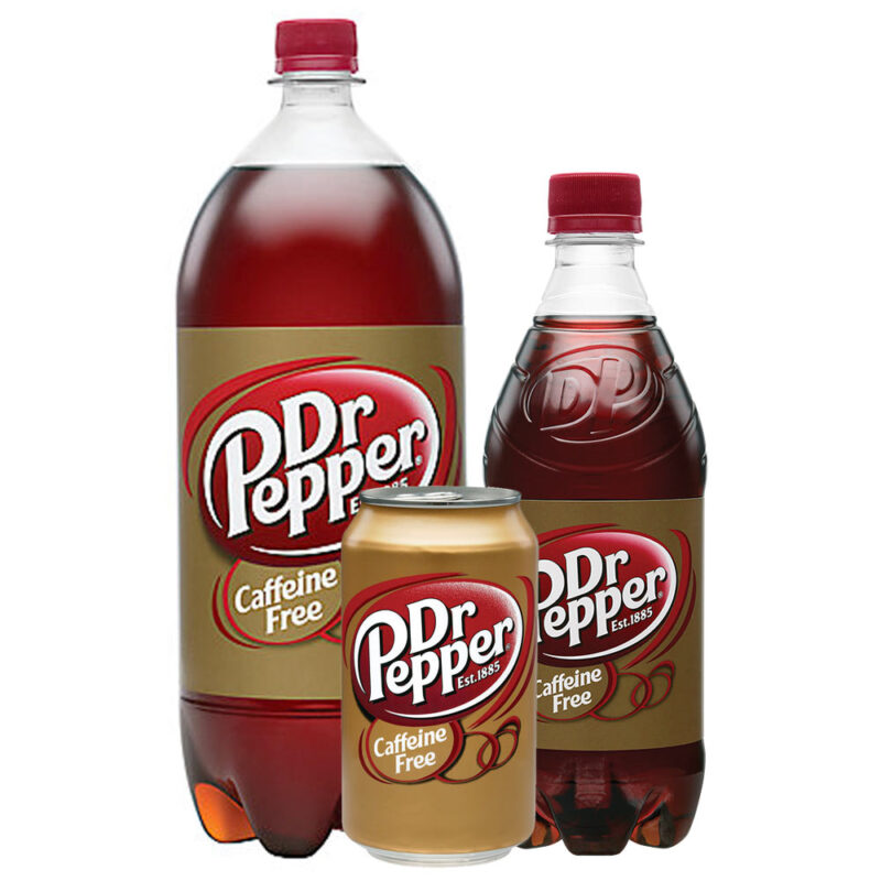 Dr.Pepper Caffeine Free Cans and Bottles