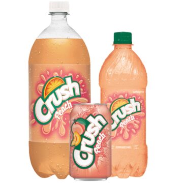 Crush Peach Cans and Bottles