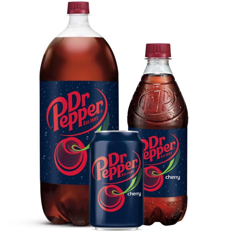 Dr.Pepper Cherry Cans and Bottles
