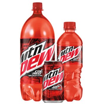 Mountain Dew Code Red Cans and Bottles