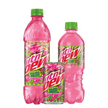 Mountain Dew Major Melon Cans and Bottles