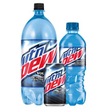 Mountain Dew Voltage Cans and Bottles