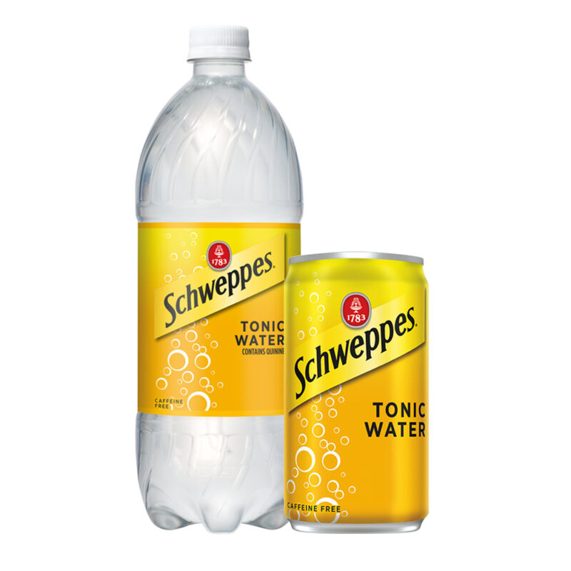 Schweppes Tonic Water Cans and Bottles